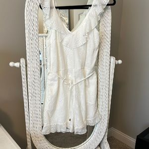 White eyelet romper - fully lined. Never worn